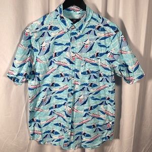 Vineyard Vines “Jet Set” SS Button Down Shirt | Large